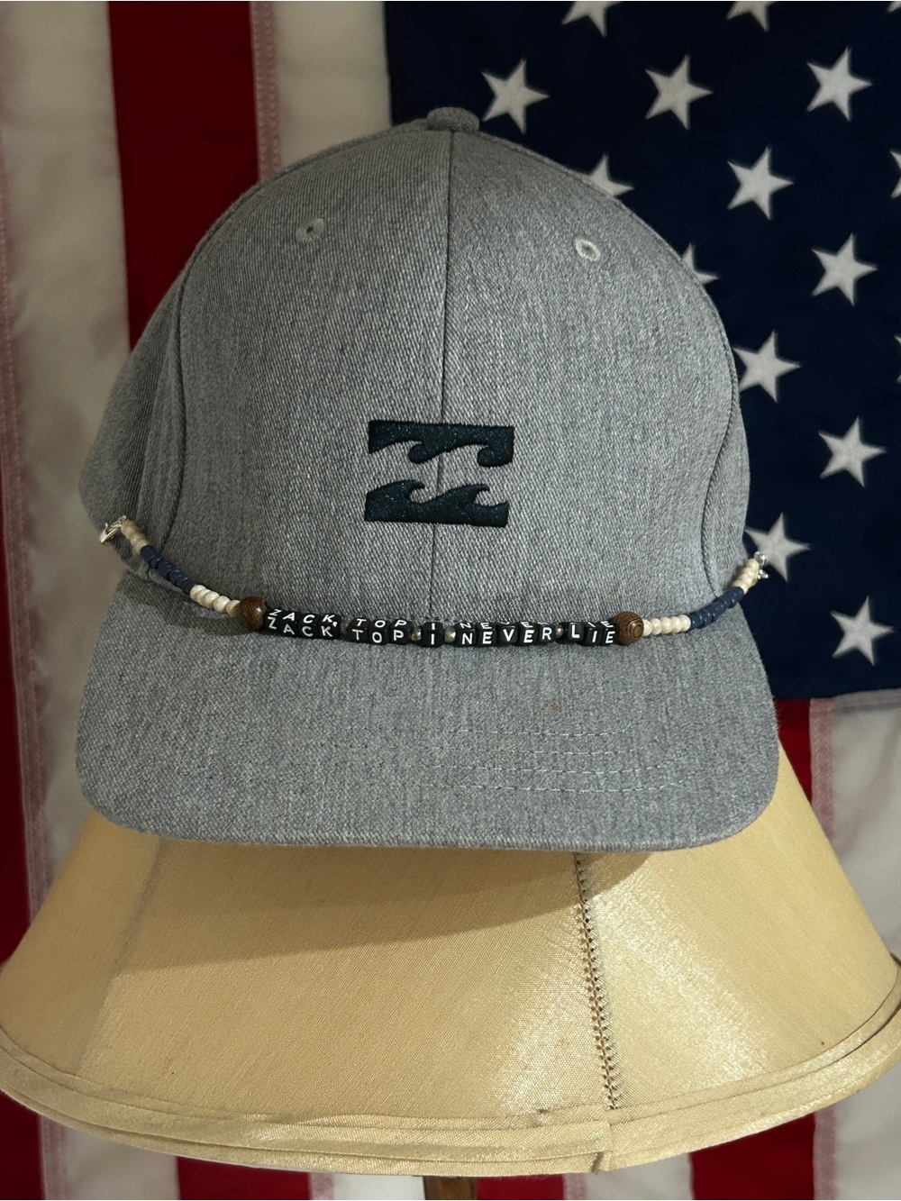 Beaded hat chain Zach top  I never lie handmade  brand new